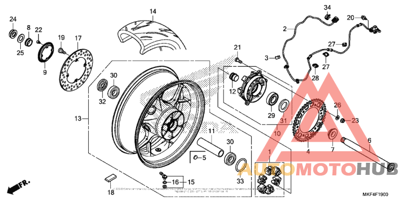 Переднее колесо