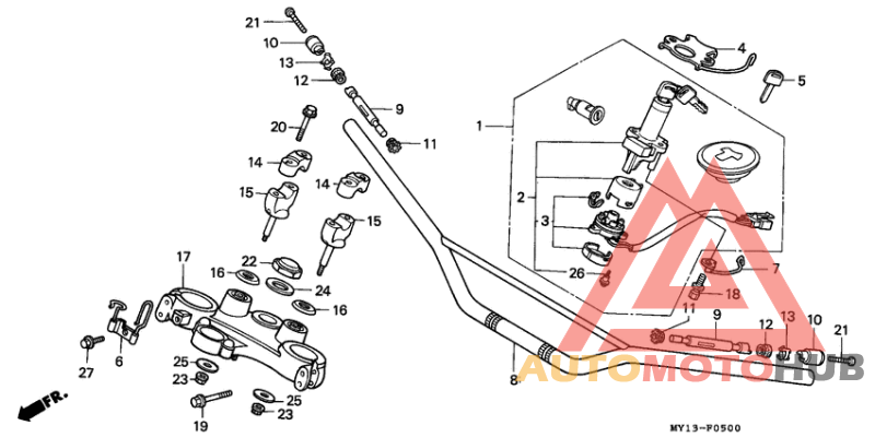 Handle pipe/top bridge