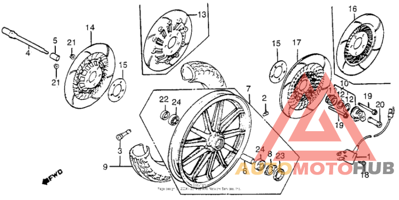 Переднее колесо