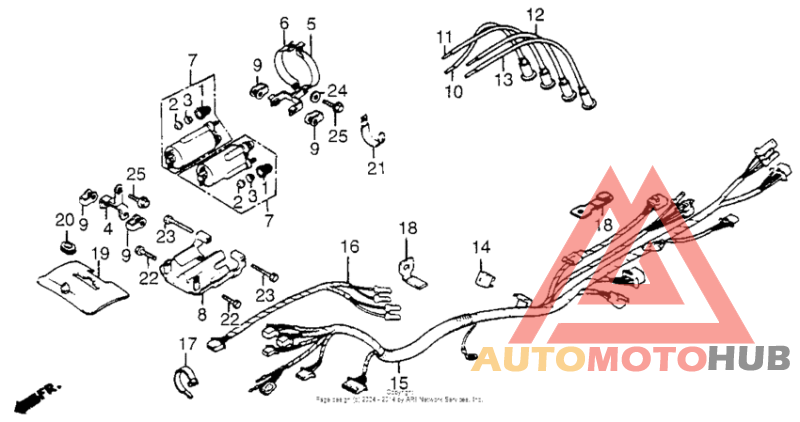 Wire harness + ignition coil + rectifier