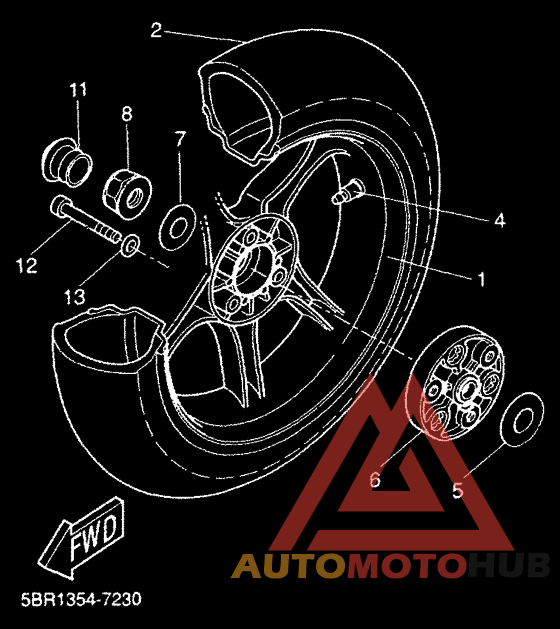 Rear wheel complete assy