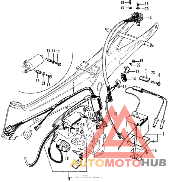 Wire harness + battery