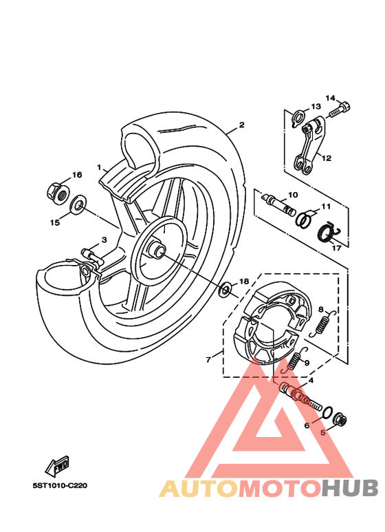 Переднее колесо