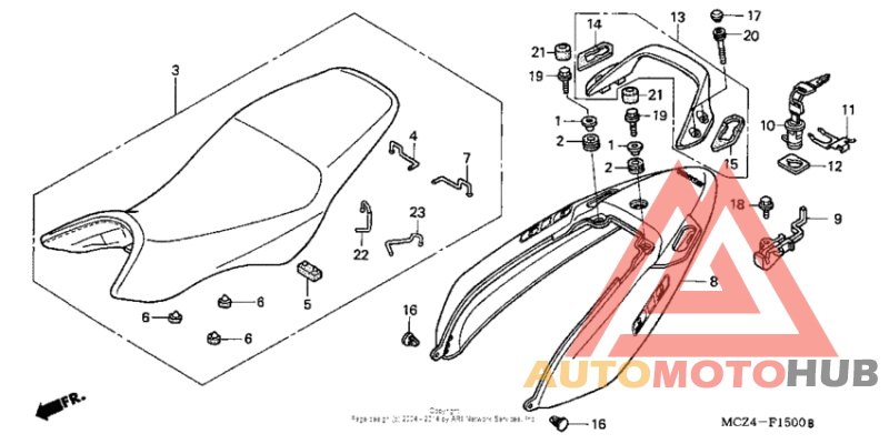 Seat + seat cowl