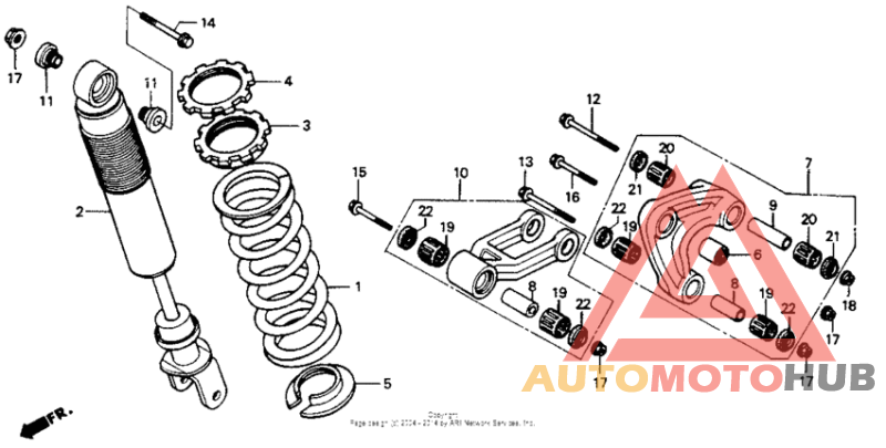 Rear shock absorber 93