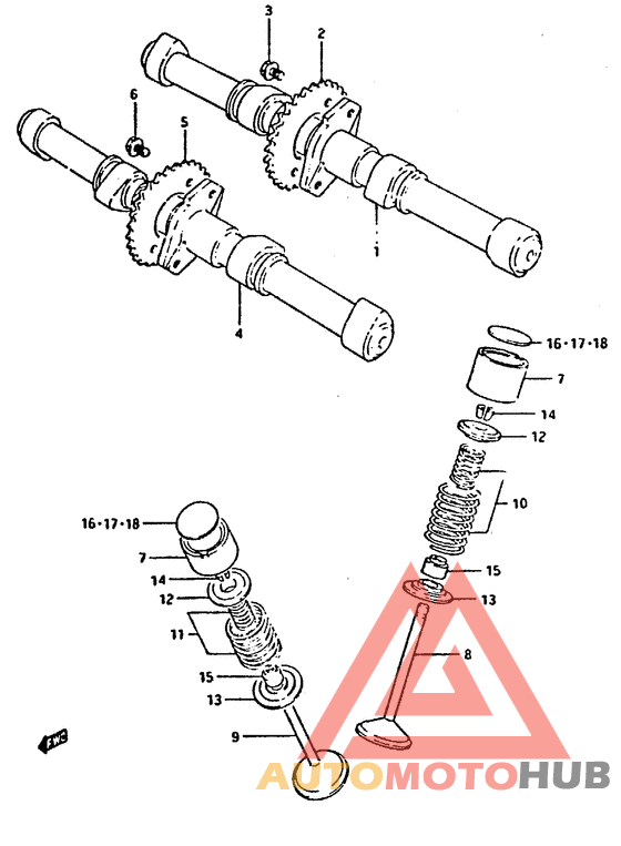 Распределительный вал-клапаны