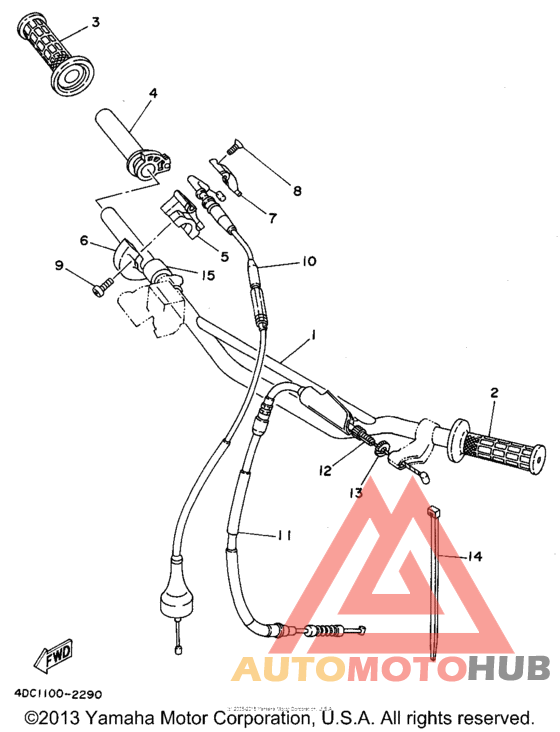 Steering handle - cable