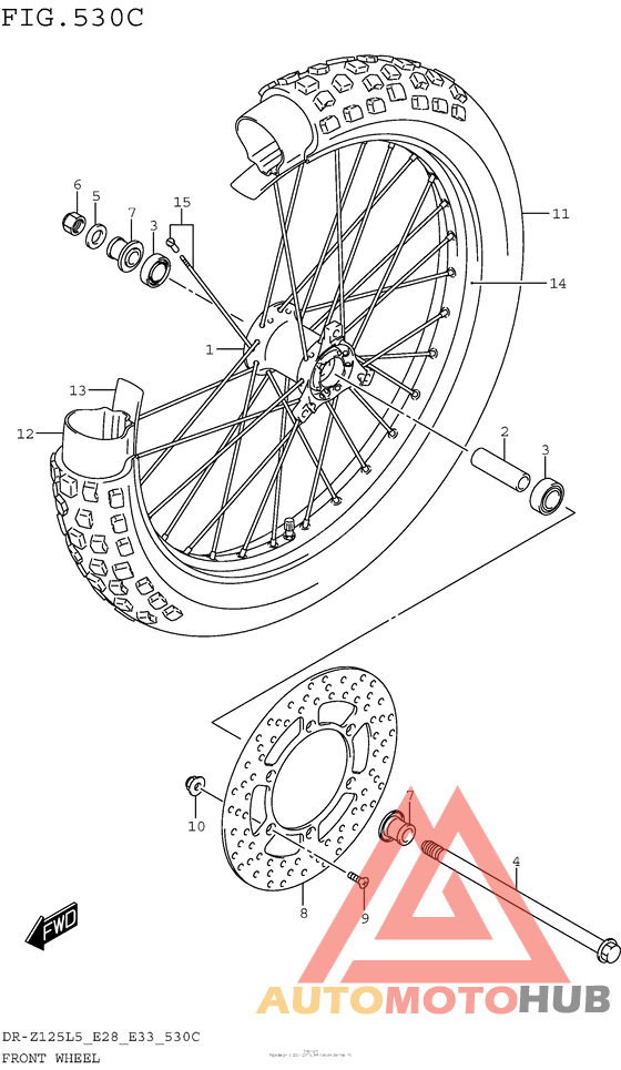Front Wheel (Dr-Z125Ll5 E28)