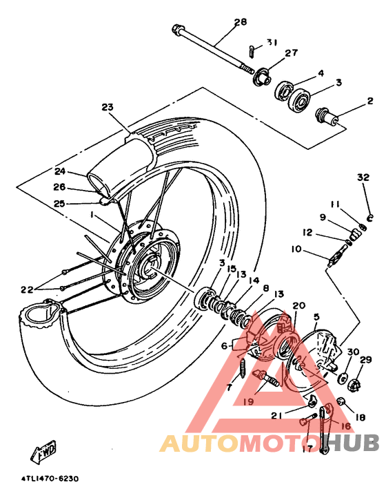 Переднее колесо