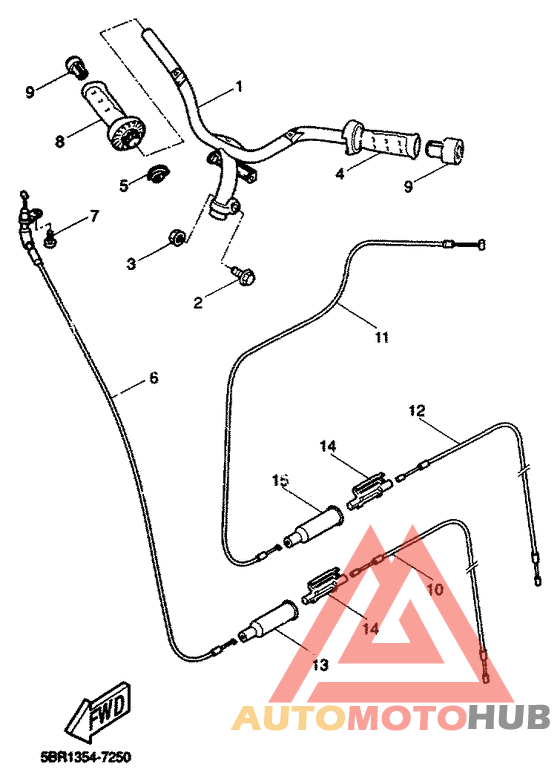 Steering handle. cable