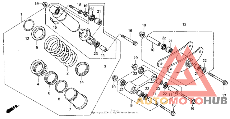 F2 rear shock absorber 91-93