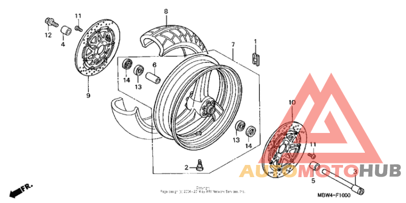 Front wheel ('99-'00)