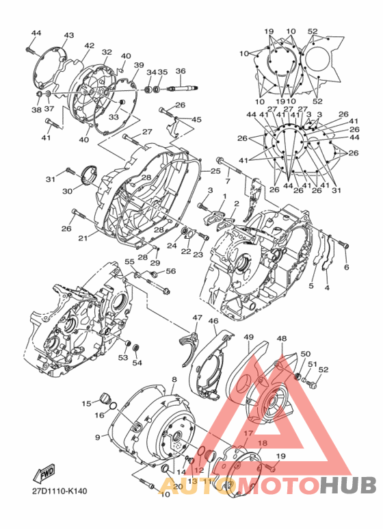 Crankcase cover ass`y  (v