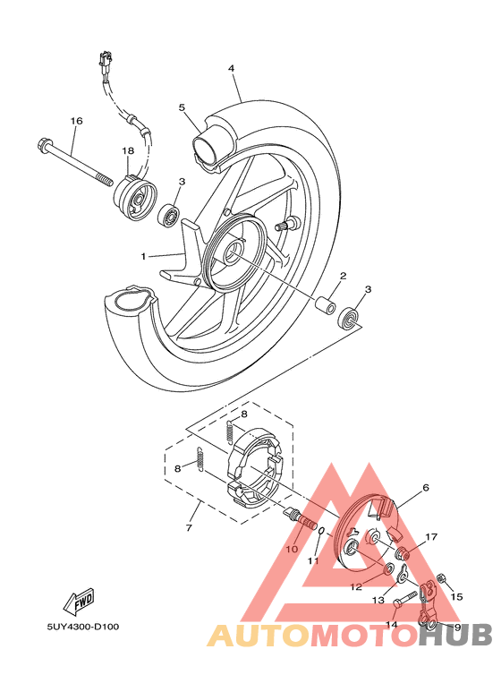 Переднее колесо