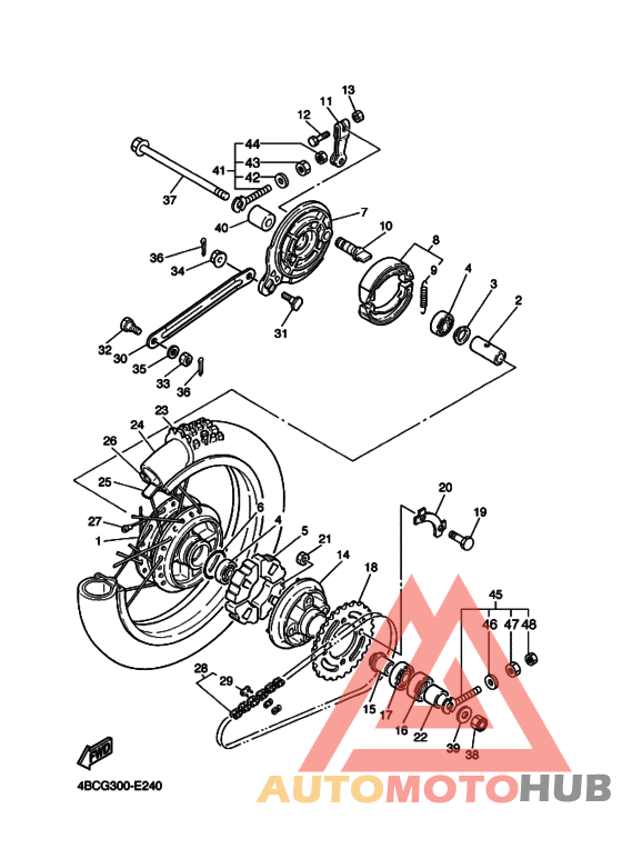 Rear wheel complete assy