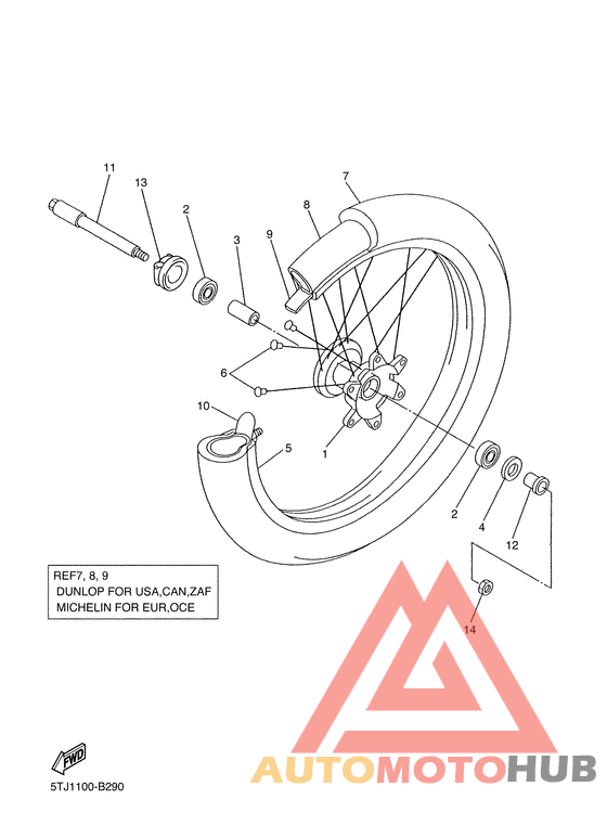 Переднее колесо