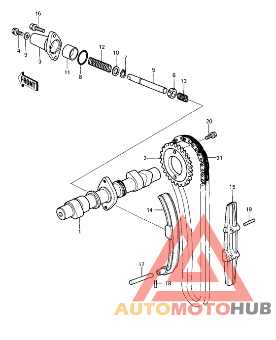 Camshaft/chain/tensioner