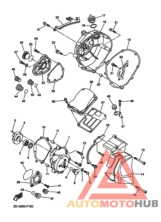 Crankcase cover ass`y  (v