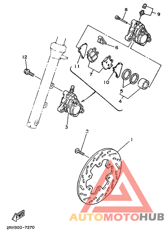 Front brake. caliper