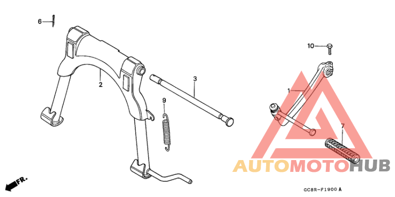 Stand/kick starter arm