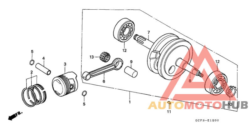 Crankshaft/piston