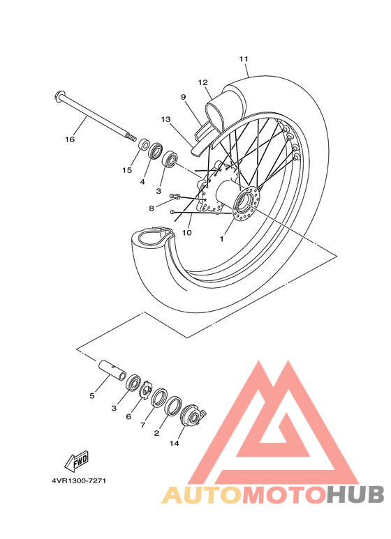 Переднее колесо