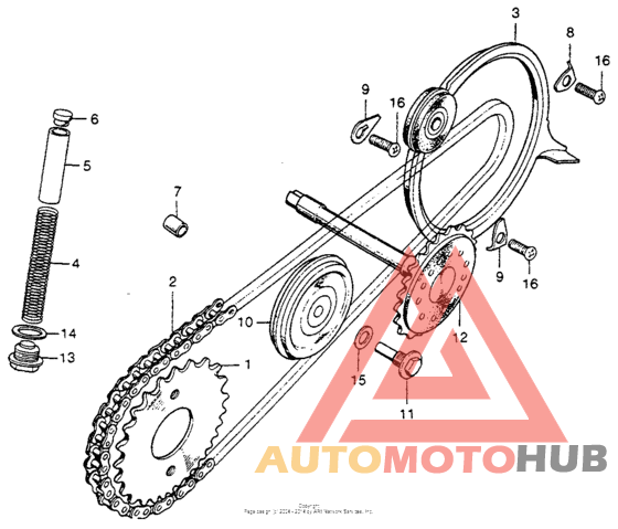 Cam chain + tensioner