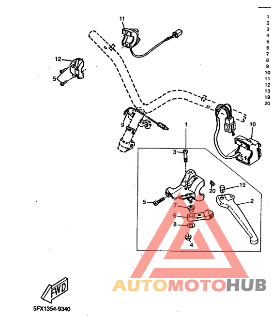 Handle switch. lever