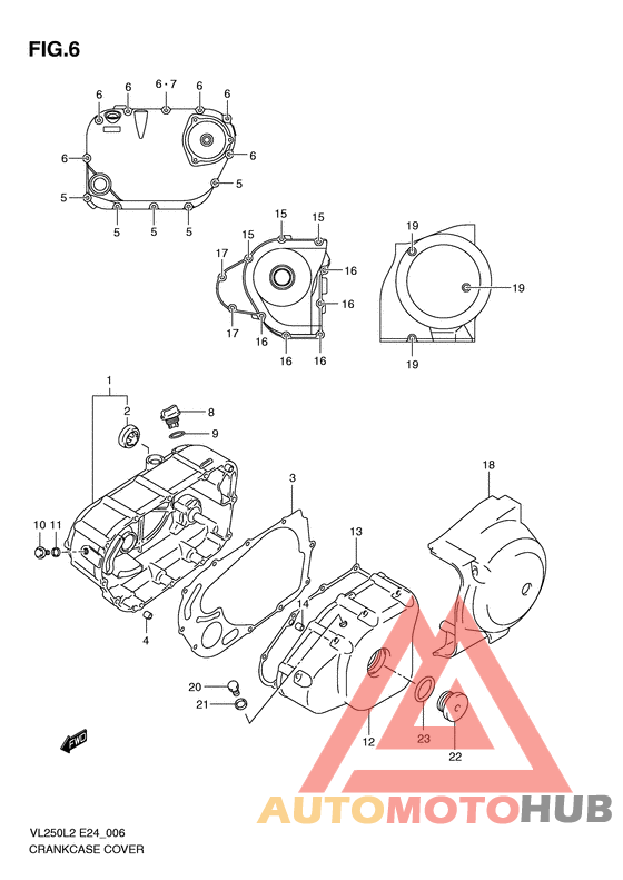 Crankcase cover ass`y  (v