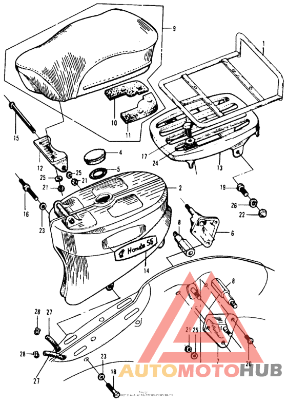 Fuel tank + seat