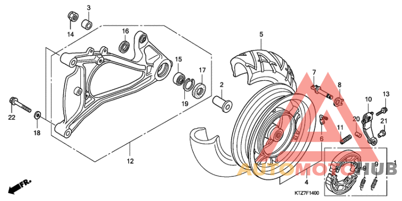 Rear wheel/swingarm