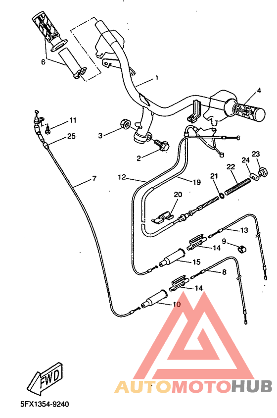 Steering handle. cable