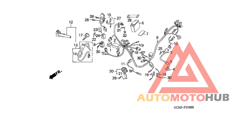 Wire harness/battery
