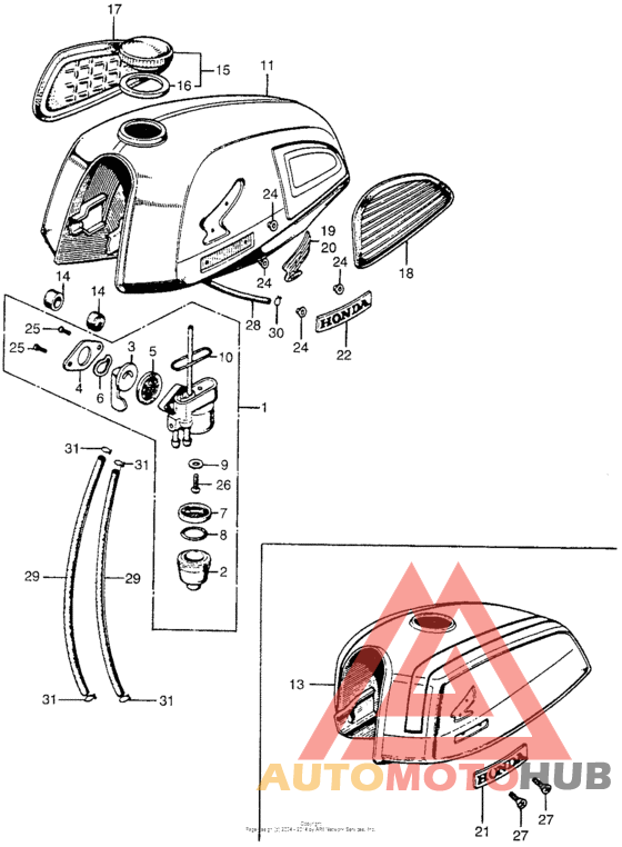 Cb/cl175fuel tank