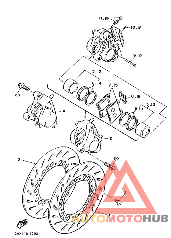 Front brake. caliper