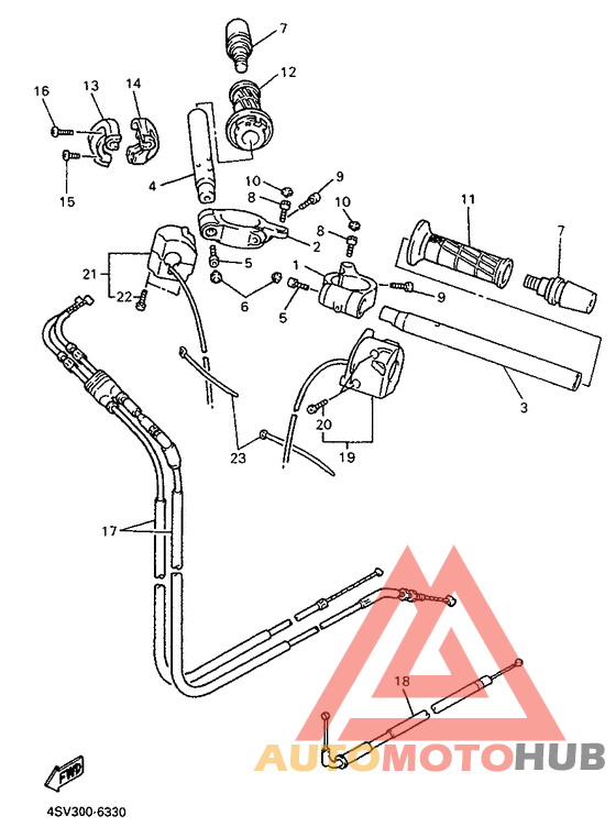 Steering handle. cable