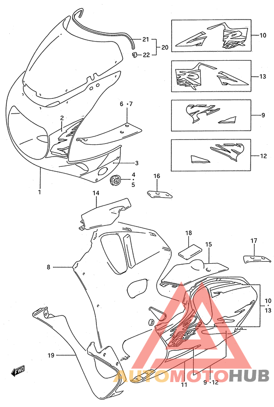 Cowling body parts