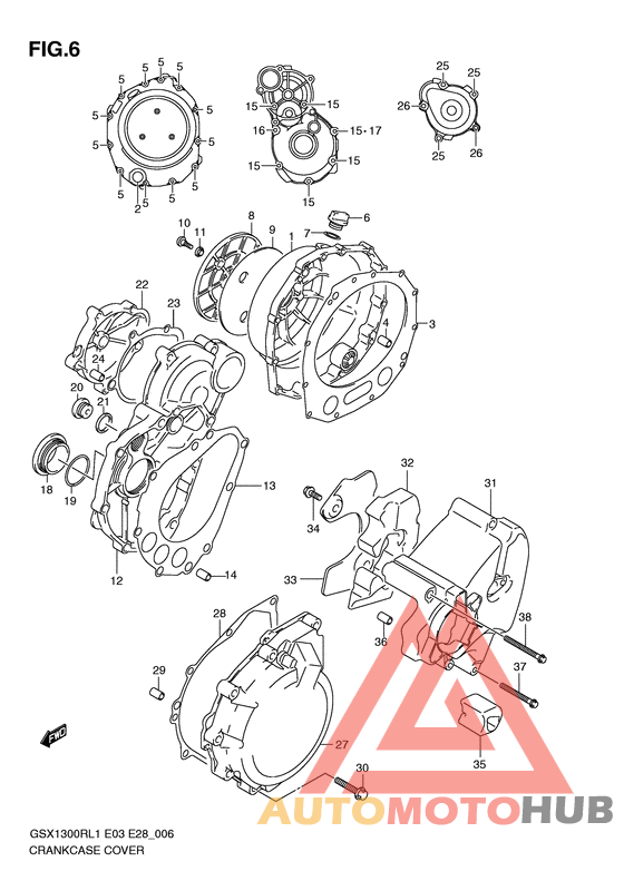 Crankcase cover ass`y  (v