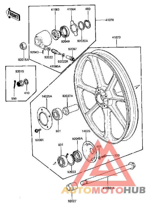 Front wheel/hub