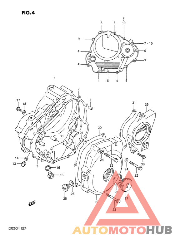 Crankcase cover ass`y  (v