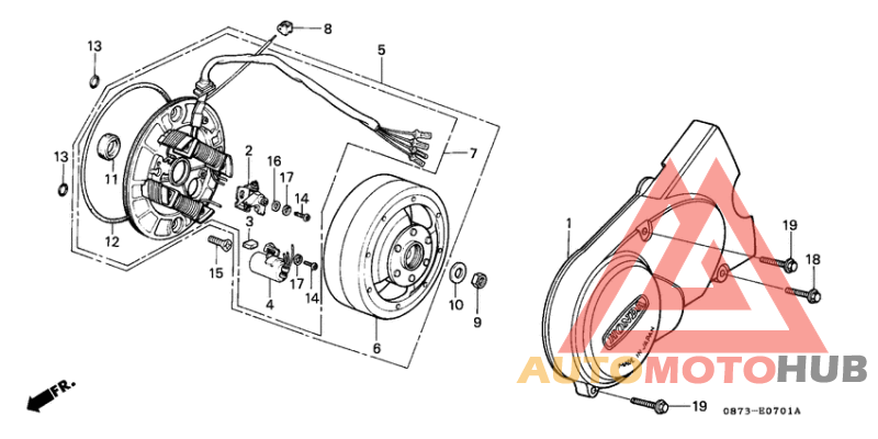 Left crankcase cover/ generator