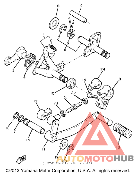 Shift shaft pedal