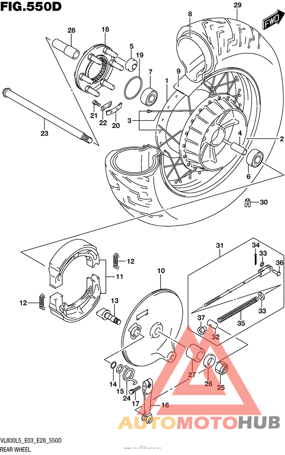 Rear Wheel (Vl800Tl5 E28)