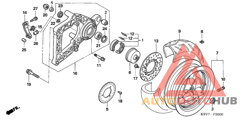 Rear wheel/swingarm