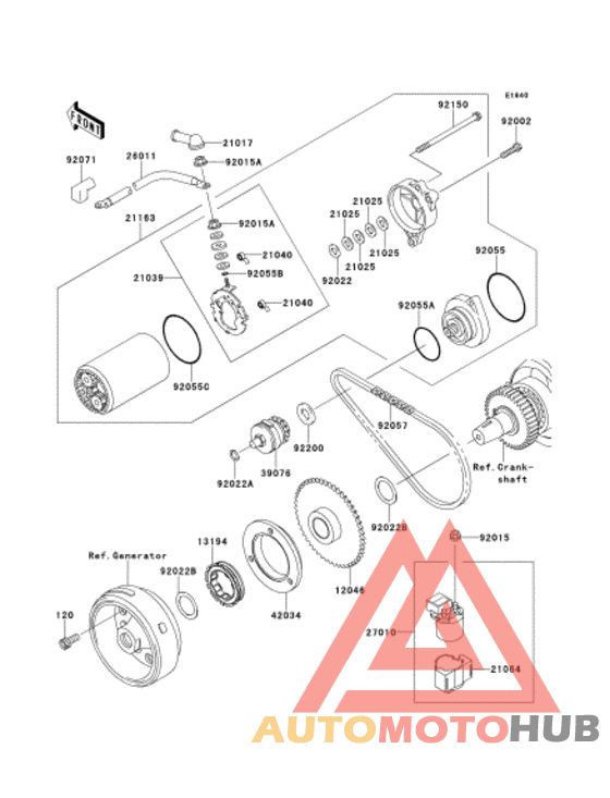 Starter motor/starter clutch