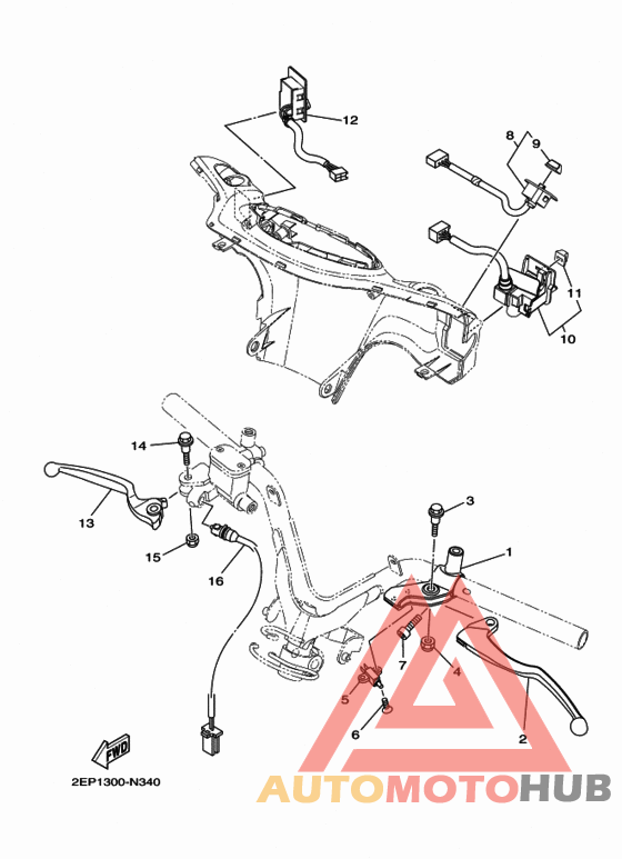 Switch & lever for disk brake