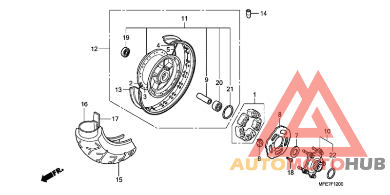 Rear wheel complete assy