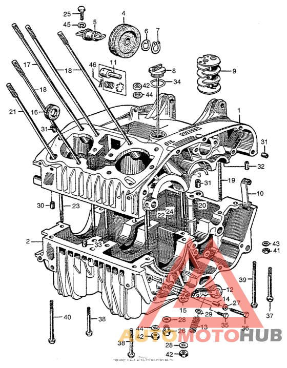Upper & lower crankcase