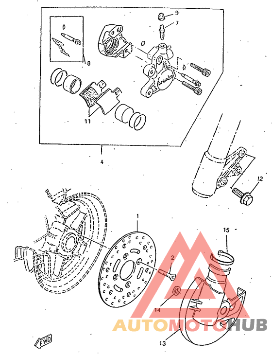 Front brake. caliper