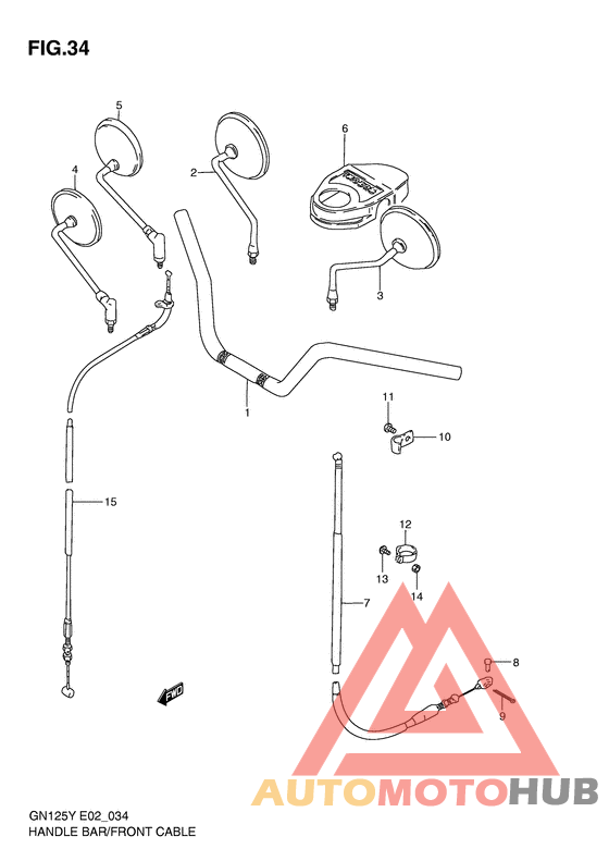 Handlebar - front cable